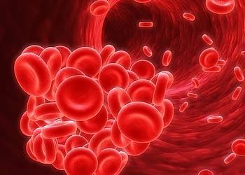 Gerendertes Bild eines Blutgerinnsels, das Thrombose auslösen kann.